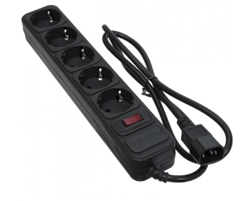 Мережевий фільтр для ДБЖ Patron 5 розеток black 1 м, 3*1мм2 (SP-1053U)