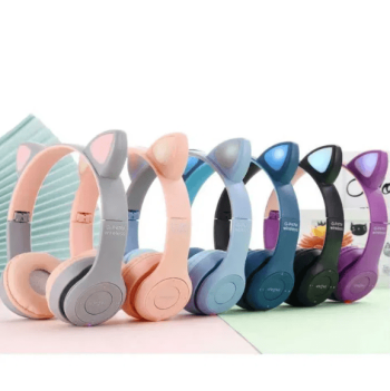 Детские наушники с цветными кошачьими ушками P 47 P47