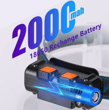 Налобный фонарь с сенсорным управлением светодиодный COB-W690-2