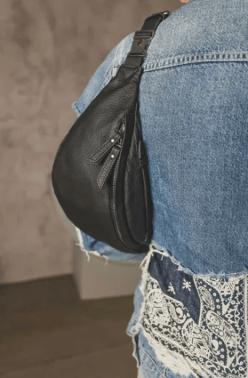 Акция! Мужская кожаная бананка поясная (топ качество) L002 + Ключница