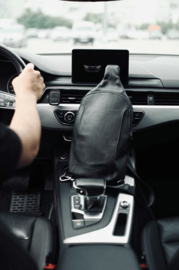 Акция! Сумка мужская кожаная слинг через плечо L003 + Ключница