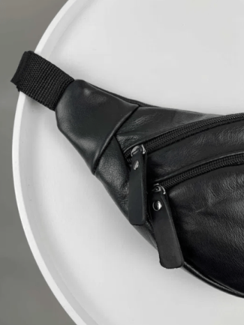 Мужская кожаная бананка поясная / на пояс / через плечо 018