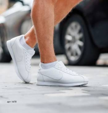 Мужские кроссовки Nike Cortez BASIC White 44,45 Чоловічі Кросівки