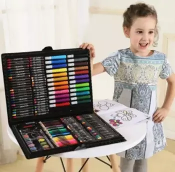 Набор для детского творчества 228 предметов краски карандаши чемодан