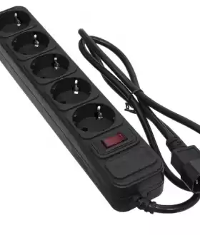 Мережевий фільтр для ДБЖ Patron 5 розеток black 1 м, 3*1мм2 (SP-1053U)