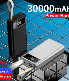 Аккумулятор универсальный Power Bank 30000 mAh с фонариком