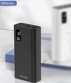 Power bank с LED Дисплеем 30000 mAh Черный