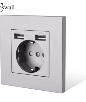 Розетка юсб usb с зарядным устройством чёрная coswell