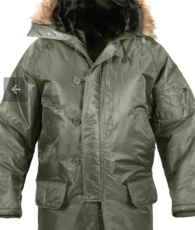 Зимняя куртка аляска серо-зеленая Rothco N-3B