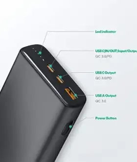 Power bank для ноутбука 65 w 23800mah