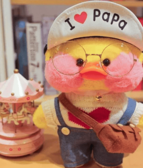 Каченя Lalafanfan Уточка лалафан. Утка Лалафанфан. Мягкая игрушка киси