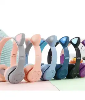 Детские наушники с цветными кошачьими ушками P 47 P47