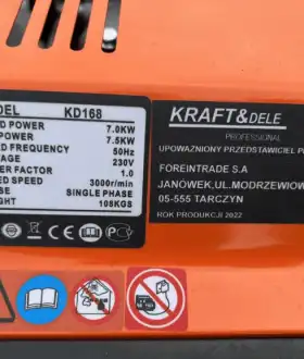 Генератор kraft dele kd168 7.5kw