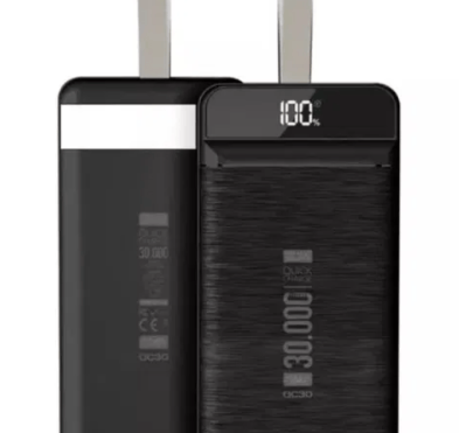 Повербанк 30000 mAh с дисплеем мобильная батарея Power Bank3