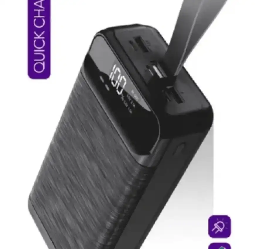 Повербанк 30000 mAh с дисплеем мобильная батарея Power Bank