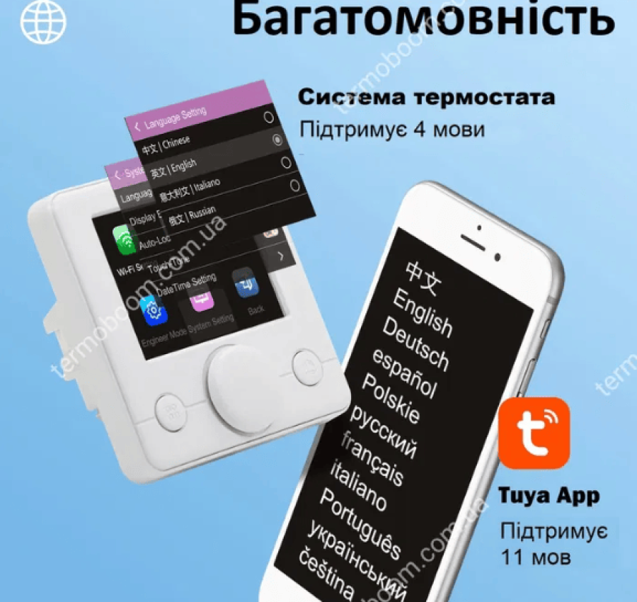 Термостат wi fi для котла теплый пол программатор терморегулятор 3