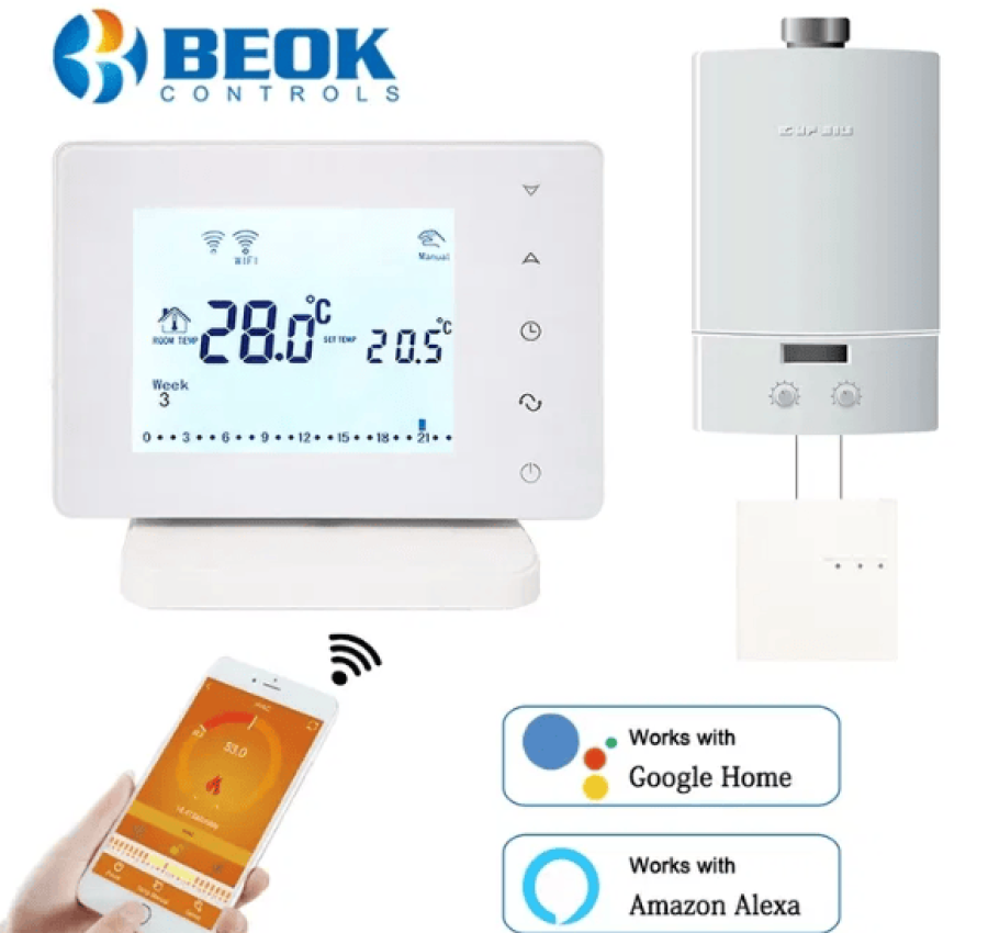WIFI терморегулятор программатор для газового котла Beok термостат