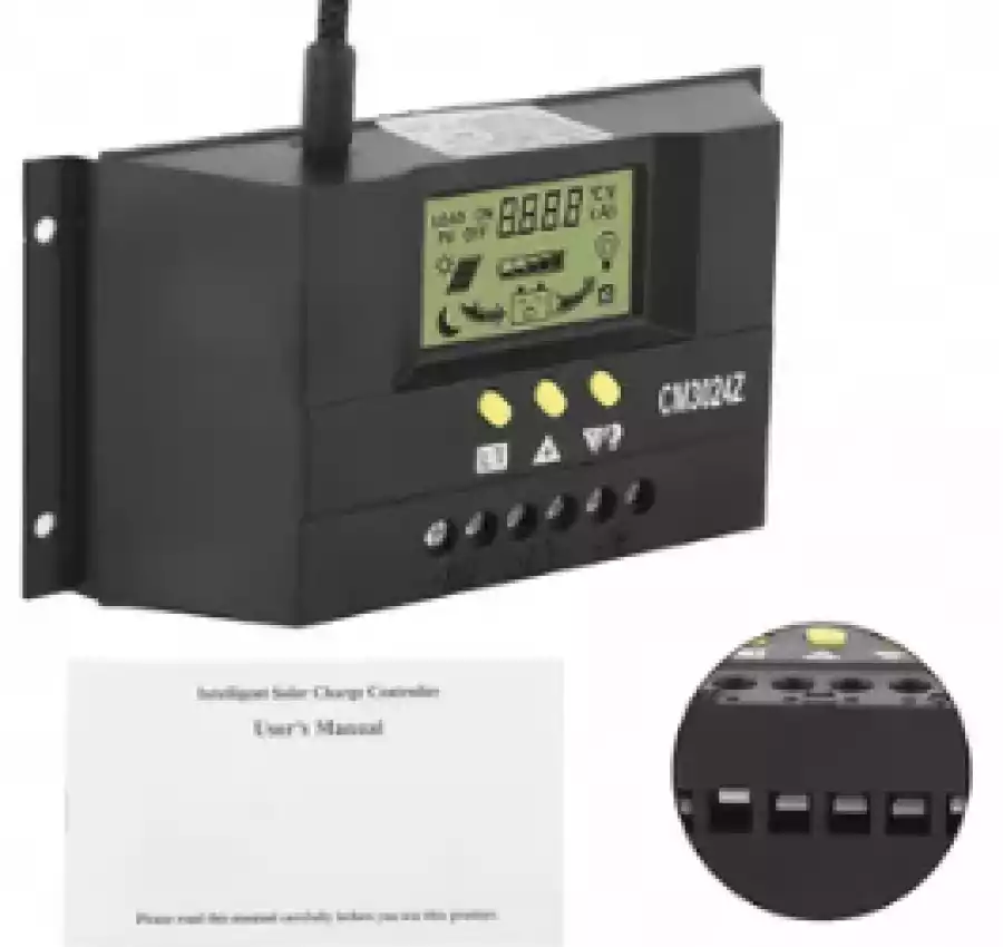 Контроллер заряду сонячних батарей 1224V 30A PWM 4