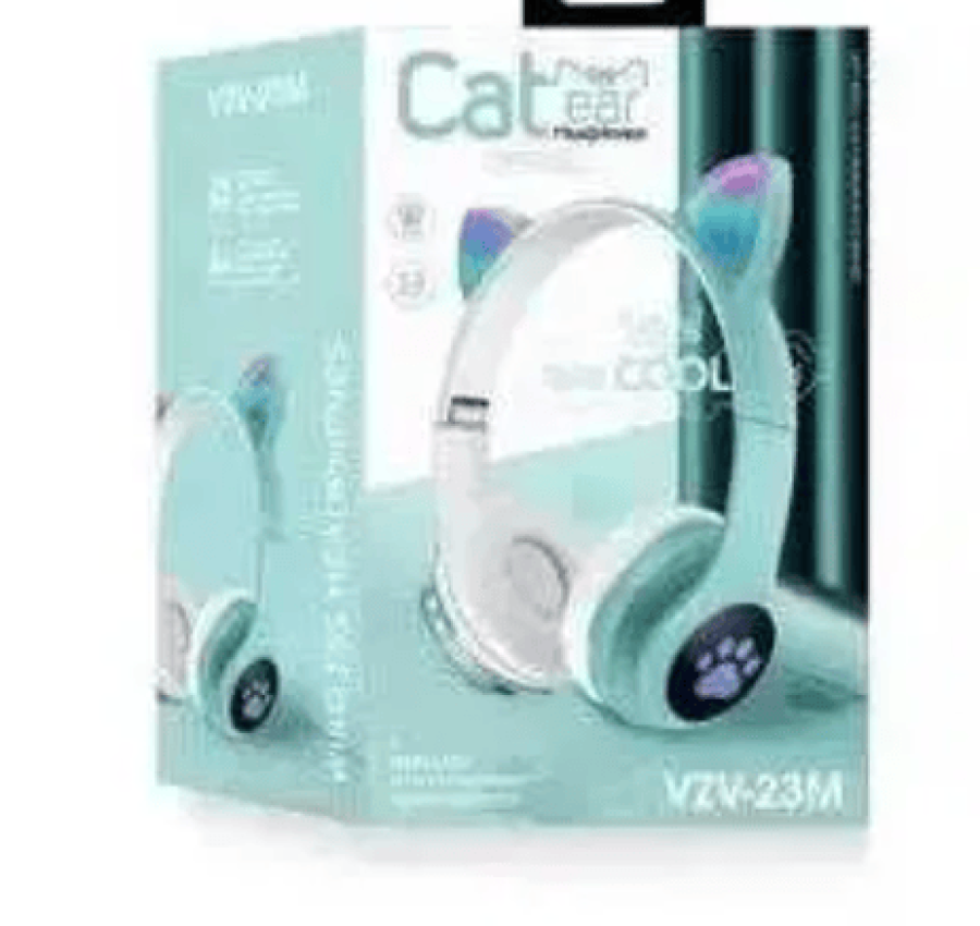 Беспроводные наушники с кошачьими ушками LED Bluetooth CAT VZV-23M 2