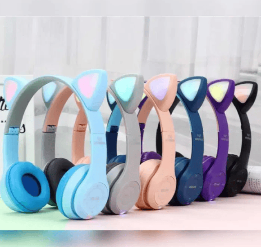 Детские наушники с цветными кошачьими ушками P 47 P47 3