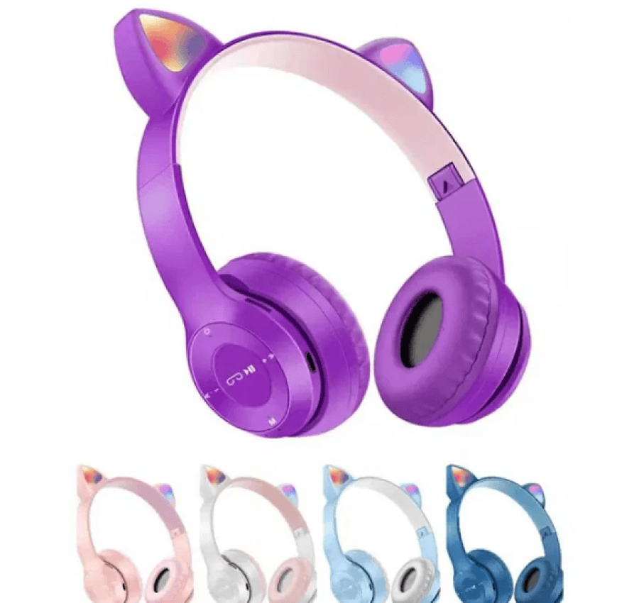 Детские наушники с цветными кошачьими ушками P 47 P47 4