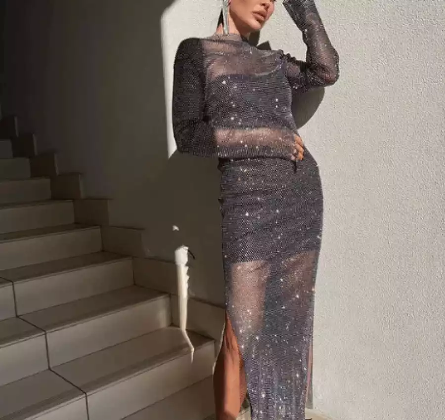 Платье кольчуга стразы сваровских