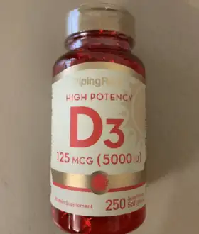 Вітамін D3 125 мкг, 5000 IU, 250 капсул США.