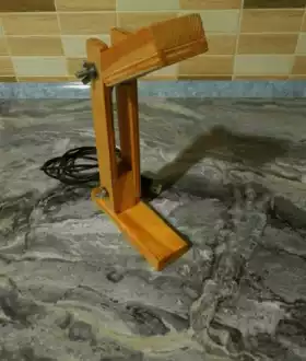 Мебель Лампа настольная деревянная, работает от Power Bank