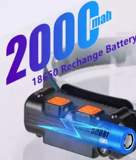 Налобный фонарь с сенсорным управлением светодиодный COB-W690-2