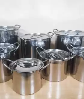 Набор посуды с нержавейки. 7 кастрюль. Кухонная утварь. Кастрюля.