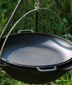 Казан чугунный азиатский 4-15л. Казанок татарский. Крышка Сковородка