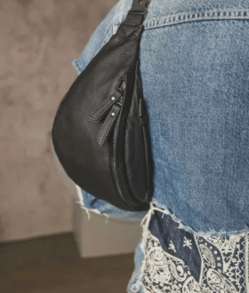 Акция! Мужская кожаная бананка поясная (топ качество) L002 + Ключница