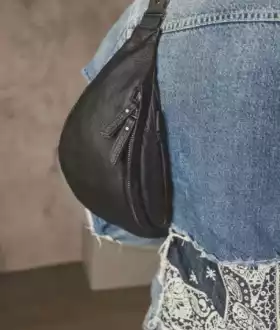 Акция! Мужская кожаная бананка поясная (топ качество) L002 + Ключница