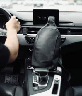 Акция! Сумка мужская кожаная слинг через плечо L003 + Ключница