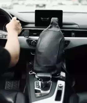 Акция! Сумка мужская кожаная слинг через плечо L003 + Ключница