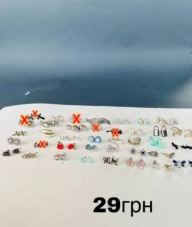 Серьги гвоздики пусеты сережки