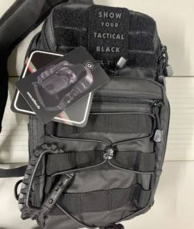 Тактичний рюкзак сумка через плече Mil-Tec Чорна і Олива на 10л