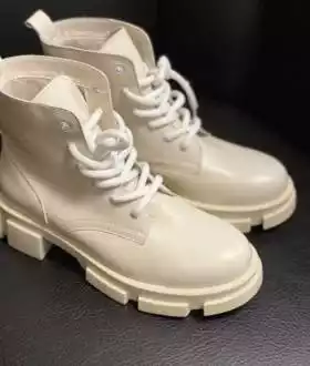 Кожаные ботинки (на флисе) демисезонные