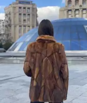 Шуба из меха норки