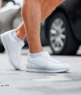 Мужские кроссовки Nike Cortez BASIC White 44,45 Чоловічі Кросівки