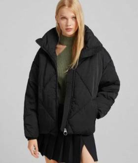 Bershka куртка оверсайз стьобана пуффер