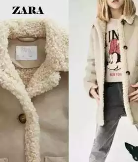 ZARA пальто под овчину р .164 для девочки