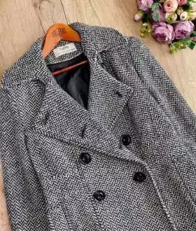 Пальто ёлочка 42-44р. Пальто деми XS/S. Курточка/пальто/блузка 42-44р.