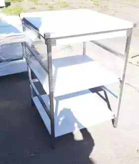 Стіл з нержавійки з двома полками