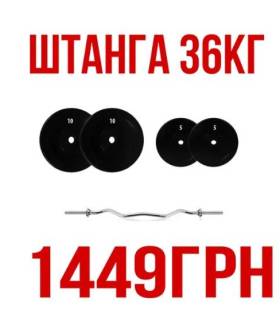 Штанга Гантелі набір розбірні 36 52 62 72 92 119 наборні гантели
