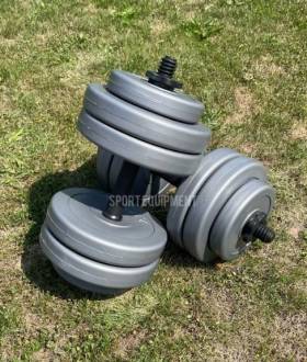 Гантели разборные композитные 6КГ 10КГ 15КГ 20КГ 28КГ GREY АБС Пластик
