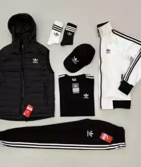 Комплект мужской Adidas костюм спортивный весна-осень с жилеткой