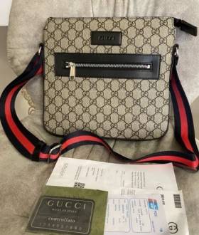 Мужская сумка планшетка Gucci через плечо в стиле гучи Турция