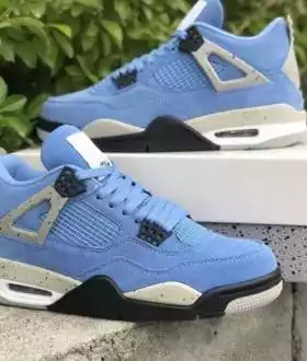 Кроссовки Nike Air Jordan 4 Retro University Blue Найк Джордан голубые