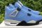 Кроссовки Nike Air Jordan 4 Retro University Blue Найк Джордан голубые 3